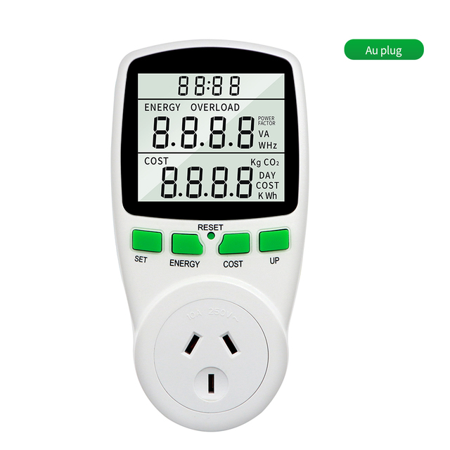 Wattmeter, digitaler Leistungsmesser, Leistungsmessung, Abrechnungssteckdose, Stromzähler-Steckdose, multifunktionale Steckdosenleiste: Gold