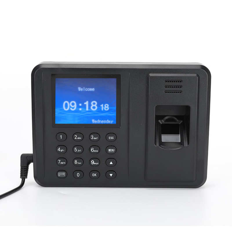 DC 5V Fingerprint Attendance Recorder Machine 2.4" TFT Screen Fingerprint Recorder Attendance Clock Time Card Machine