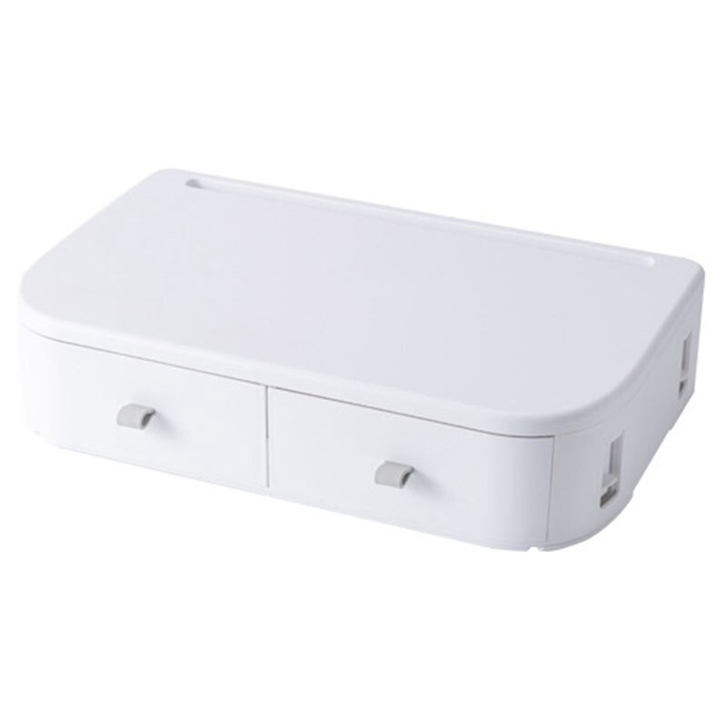 Adjustable Height Computer Monitor Riser Computer Stand with Storage Drawer, Tablet Computer Stand Desktop: White