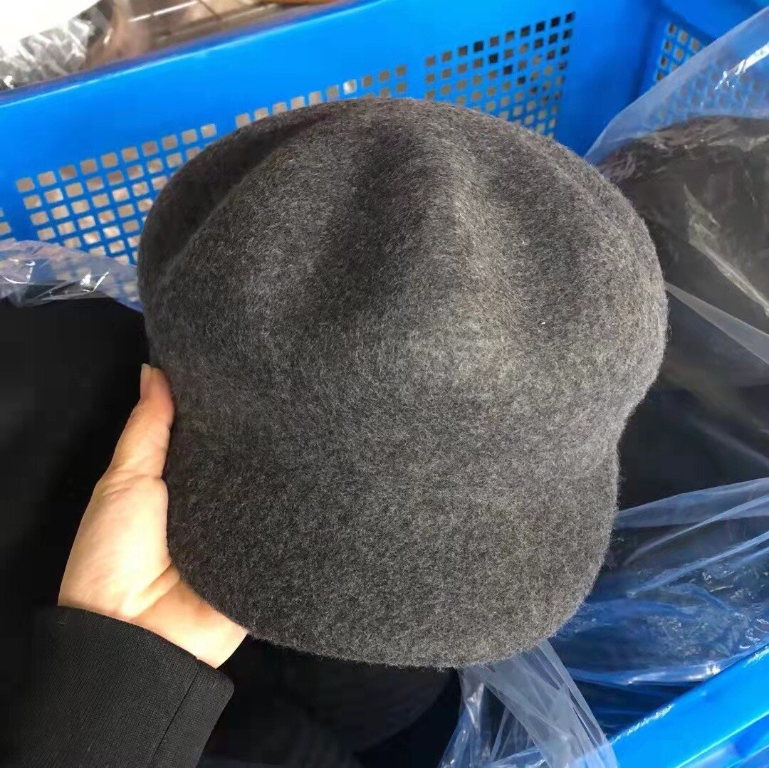 Boina De Kleur Sólido, Sombrero De Artista Vintage, Pintor Pequeño, Clásico, Wit, Cálido, octogonal, Otoño E Invierno Mode: Gray