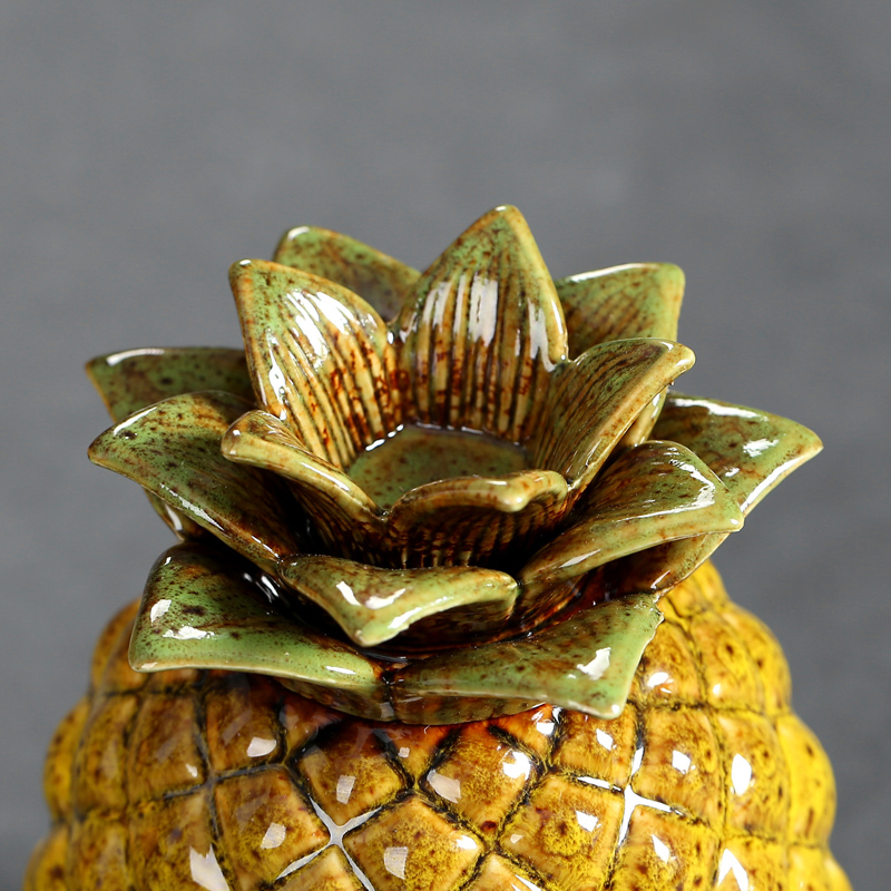 Jia-gui luo ananas te dåser keramisk forseglet opbevaring dåse te dåser pu'er te emballage æske te æske  d067