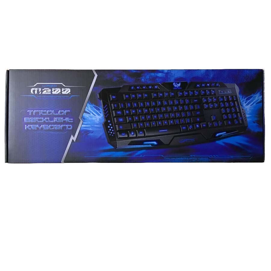Tri-color USB Wired LED Backlit Laptop Computer Gamer Keyboard Mouse Combo Optical 7 Buttons 5500 DPI Mice
