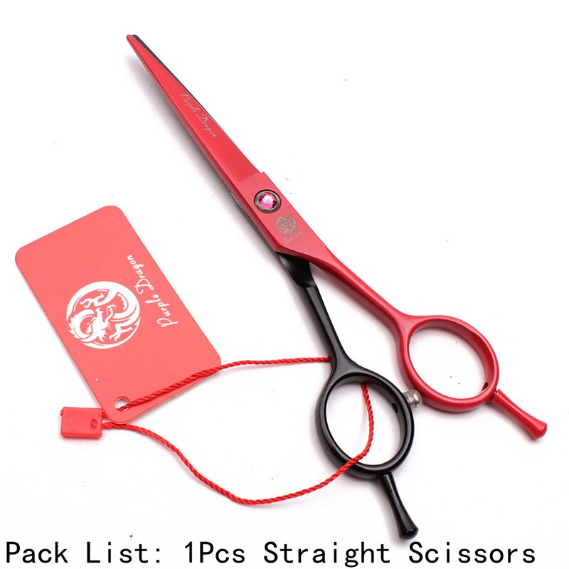 5.5" 15.5cm Red&Black Cutting Scissors Thinning Shears Pet Scissors Dog Grooming Scissors Animal Scissors Set Z1012: Z1012 Hong C 5.5N