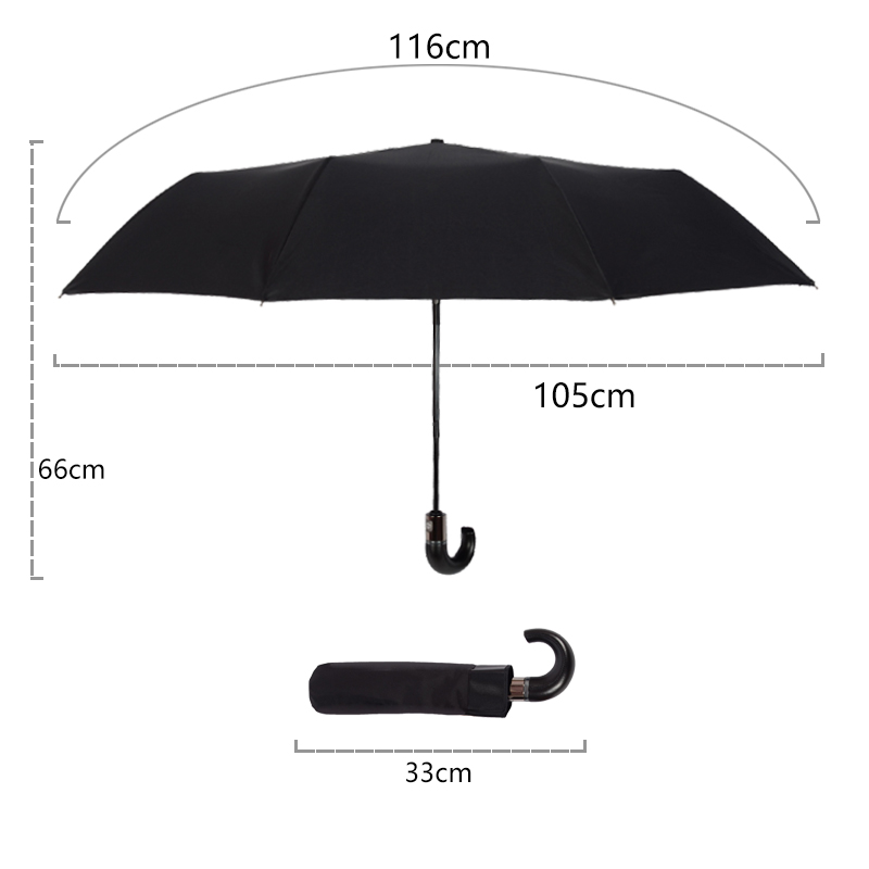 Wind Resistant Automatic Umbrella Rain Women 10K Folding Leather Wood Handle Umbrella Men Business Large British Style Umbrella