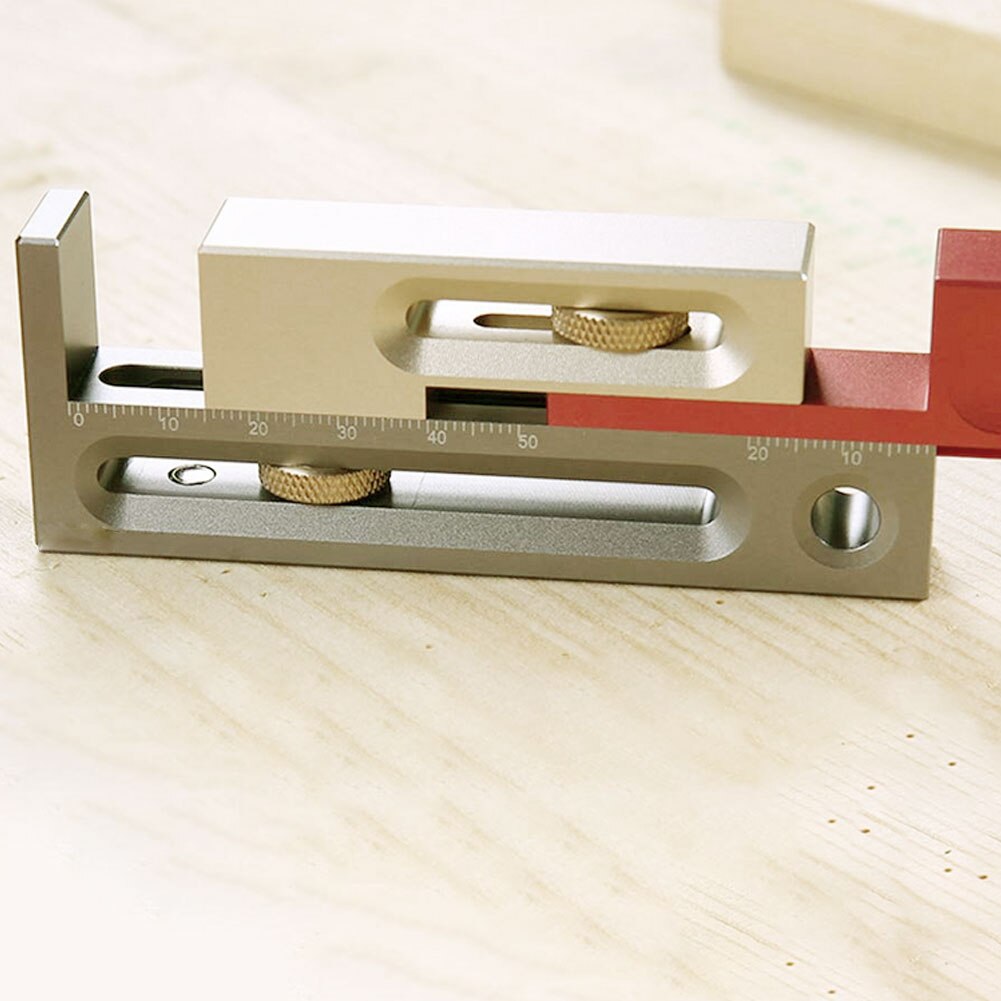 Saw Slot Regulator With Box Push Table Saw Slot Adjuster Movable Measuring Block Length Kerfmaker Slot Adjuster Woodworking Tool