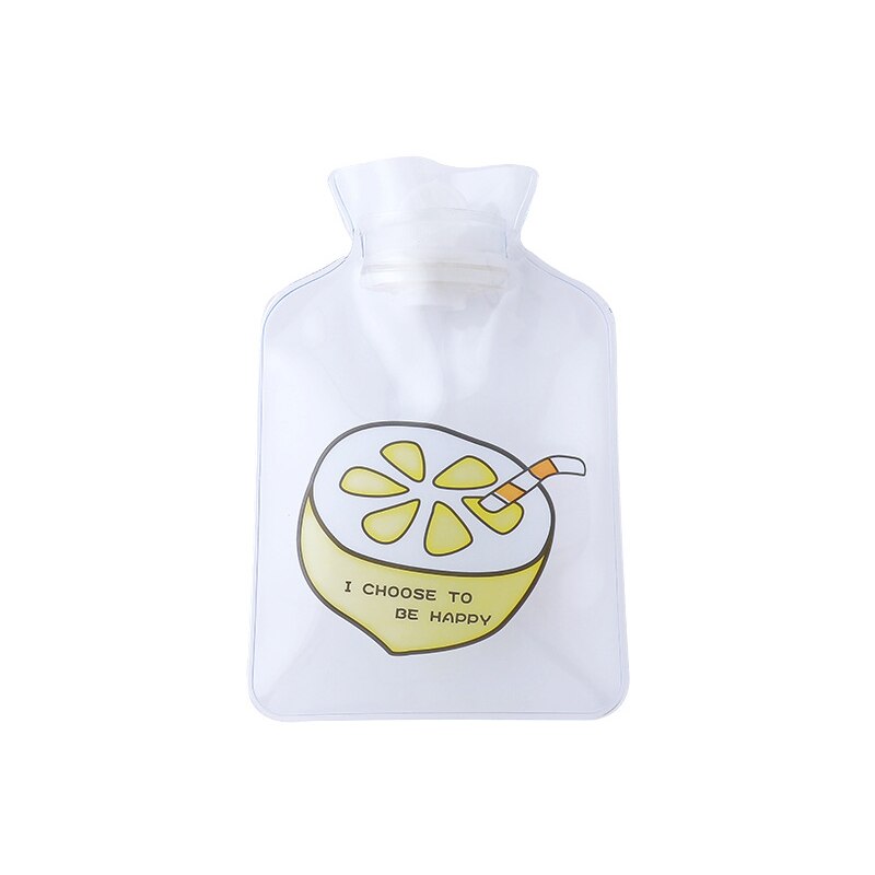 Cartoon Fruit Water Fles Pe Ice Pack Transparante Geïsoleerde Koelere Zakken Student Draagbare Mini Water Verwarming Hand Schat: Bruin