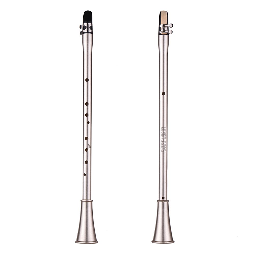 Bb nøgle mini enkel klarinet sax kompakt klarinet-saxofon abs materiale musikalsk blæseinstrument til begyndere med bærepose