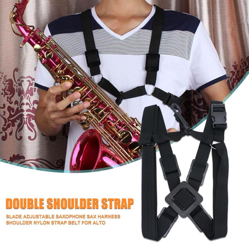 adjustable Alto Tenor Soprano Saxophone Harness Oxford Cloth Sax Shoulder Strap Belts