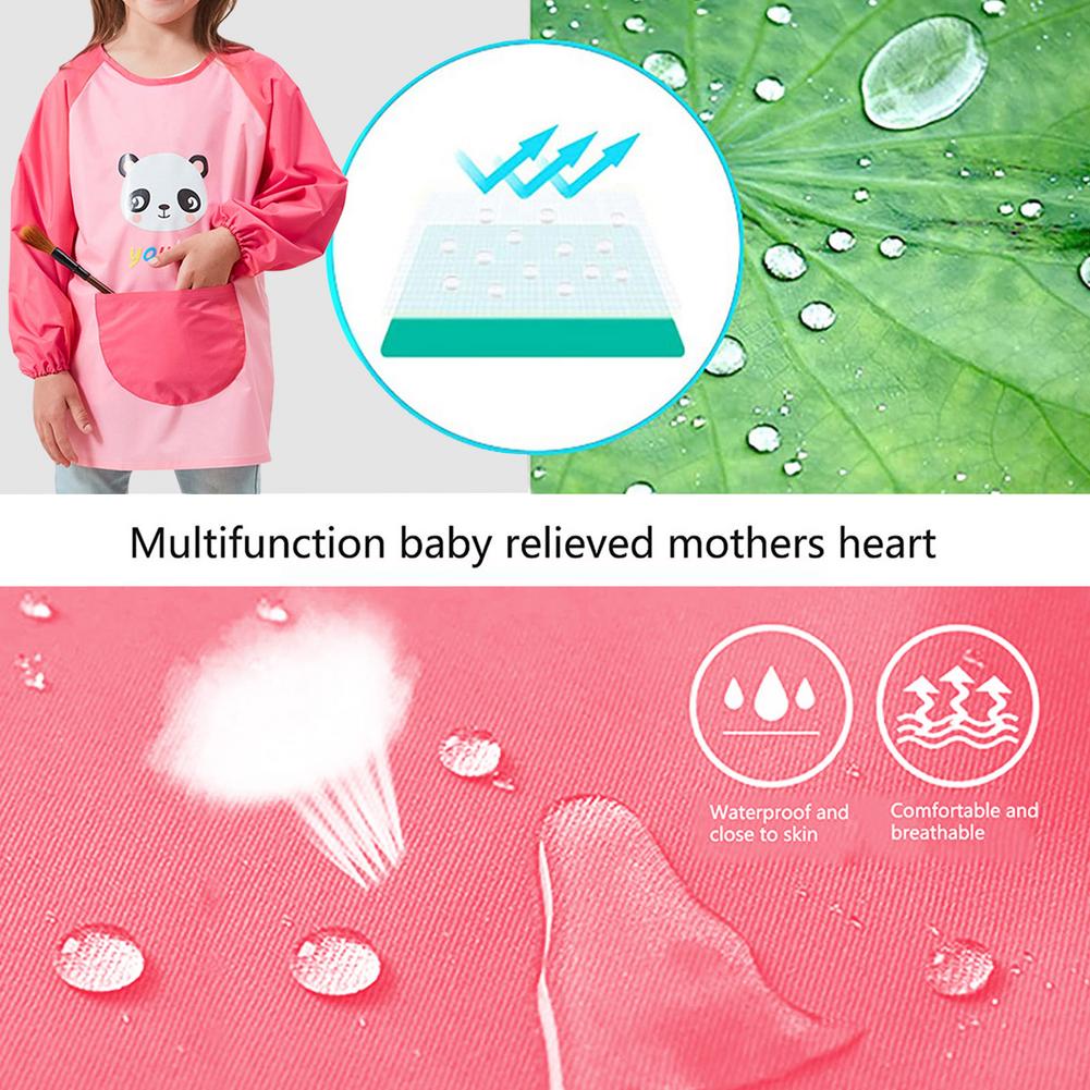 Kinderen Schilderen Schort Koken Schort Craft Jas Met Grote Zakken-Kids Art Kiel Kinderen Kunst Schilderij Schorten Met Lange mouw