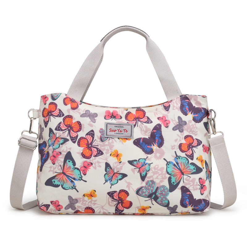 Sac à couches multi-fonctionnel sac à main étanche sac à bandoulière simple soins infirmiers Shopping Portable sac de mère: Colorful Butterfly