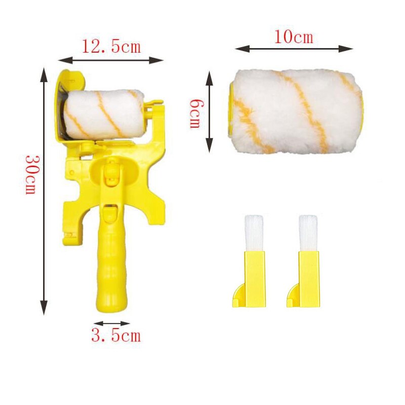 Paint Roller Proffesional Clean-Cut Paint Edger With 2Pc Replacement Rollers Brush Wall Painting Tools For Room Wall Ceilings✈✈✈: Long handle