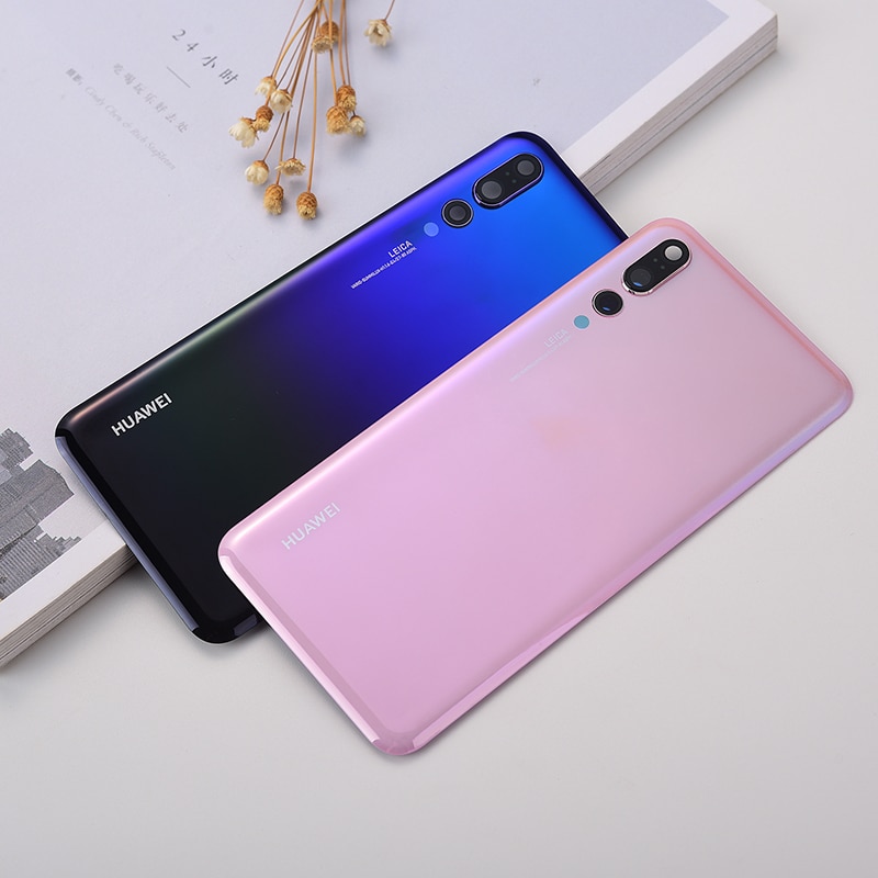 Huawei  p20 pro  p 20 bagcover batteri glas bagdør kabinet panel taske til clt -al01 eml -al00 & kamera linse telefon udskiftning