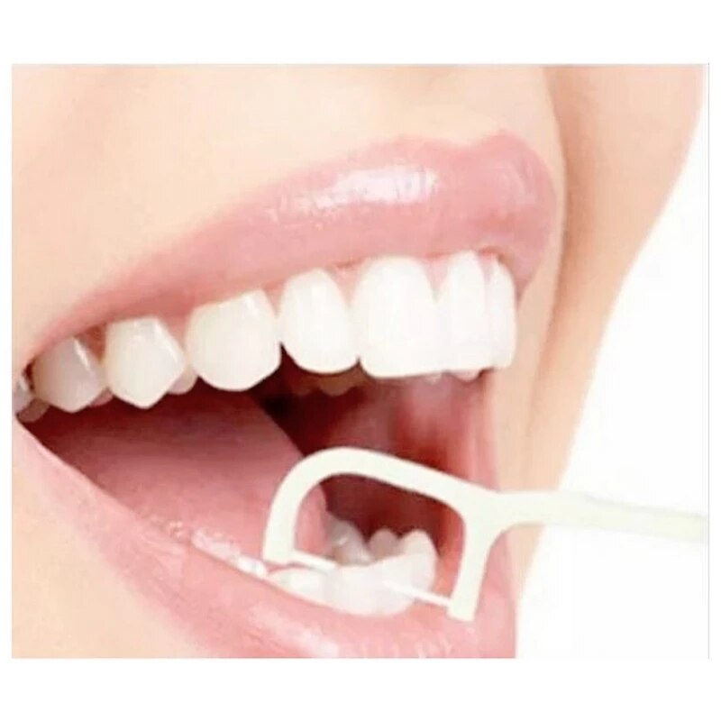 100pcs Dental Floss Flosser Picks Teeth Toothpicks Stick Tooth Clean Oral Care Interdental Brush Teeth Stick Floss Pick Cleaning