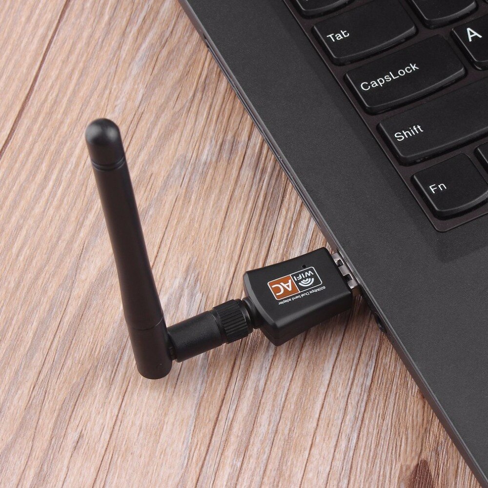 TEROW USB 2.0 600mbps WiFi Wireless Network Card Dual Band High Speed 802.11ac LAN Adapter with rotatable Antenna