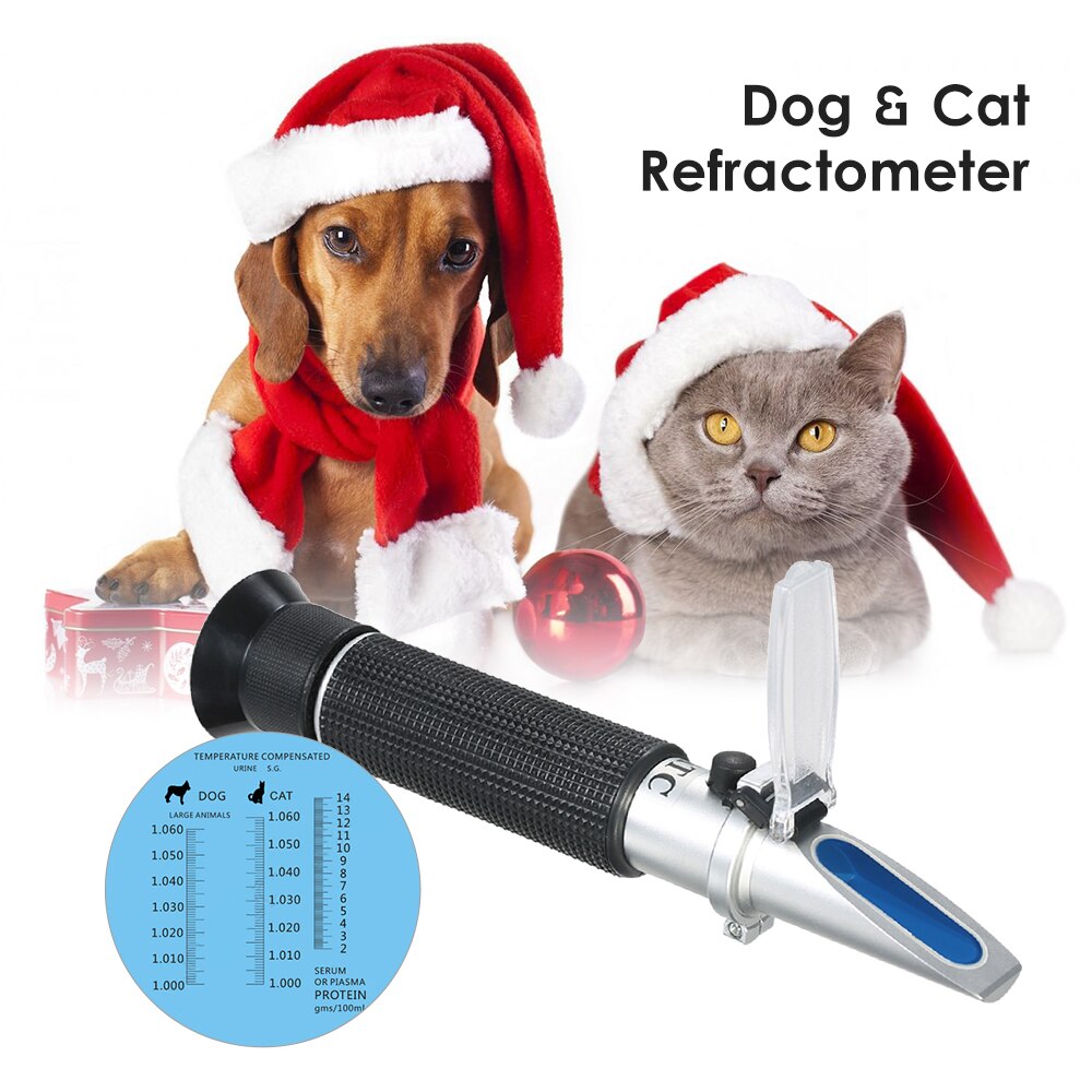 Portable Handheld ATC Animal Clinical Refractometer Pet Urine Tester with 1.00-1.06 Measuring Range Dog &amp Cat Refractometer