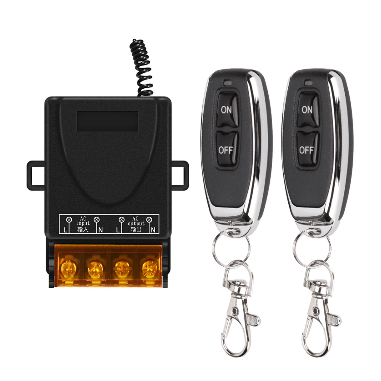 AC 110V 220V 30A relé sistema conmutador de control remoto inalámbrico RF 433Mhz transmisor encendido apagado para calentadores de agua lámpara LED de techo: Morado
