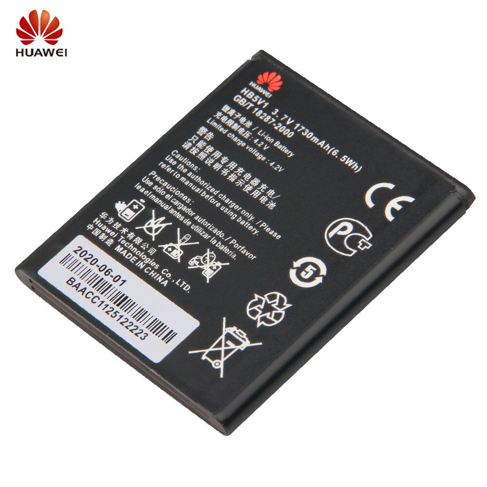 Original Replacement Battery Huawei HB5V1 For Huawei Y300 Y300C Y511 Y500 T8833 U8833 G350 Y535C Y516 Y540 C8833 Battery 1730mAh