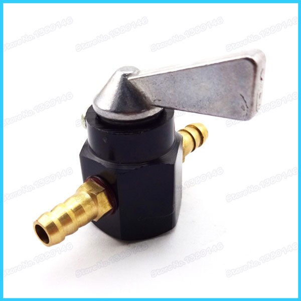 1/4&quot; Black Gas Petrol Fuel Tap Inline Petcock Valve For ATV Quad Pit Dirt Bike Motorcycle