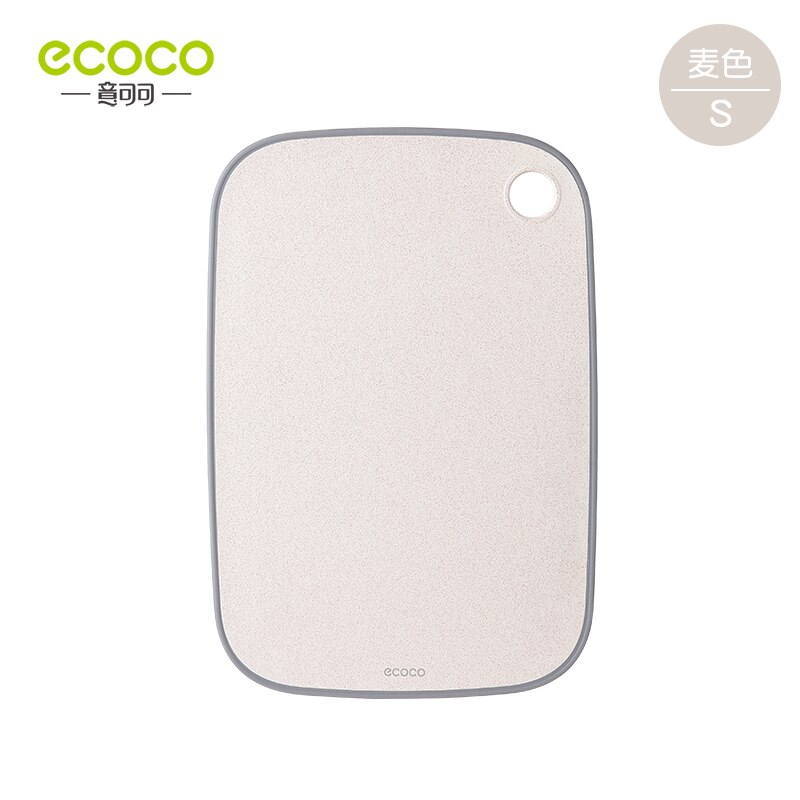 ECOCO Kitchen Chopping Blocks Food Cutting Board Not Moldy Classification Outdoors Camping Vegetable Fruits Meats Bread Cutting: Small  Wheat color