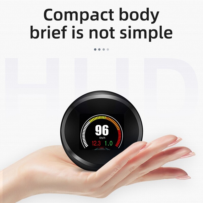 Car Smart Digital Meter Head-Up Display OBD2 HUD GPS Speeeter Overspeed Warning Oil Water Temp