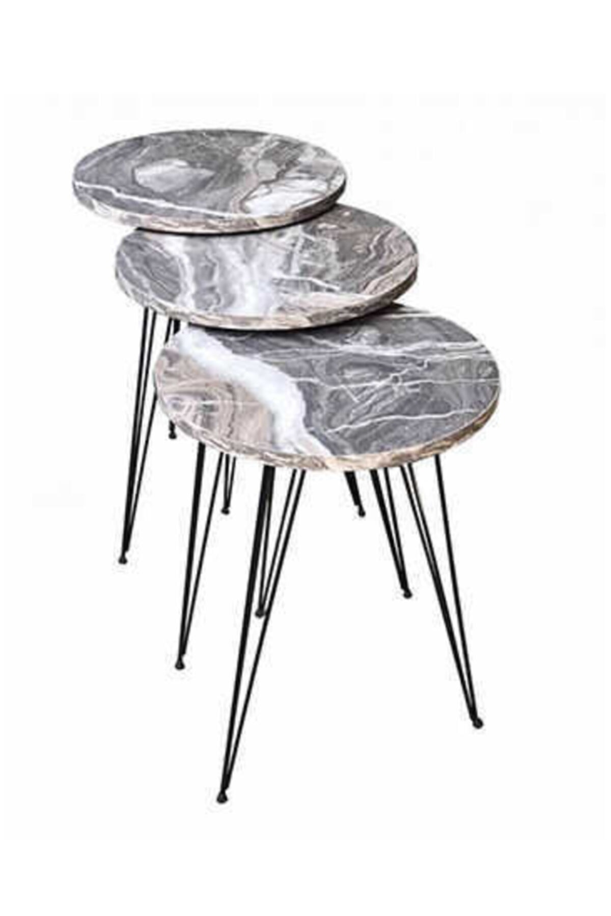 3 pièces table basse bois moderne canapé table d'appoint meubles de maison mignon salon chevet petite table ronde créative décor à la maison: kaki foncé
