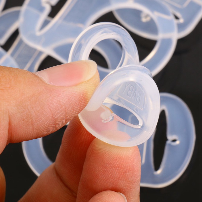 10 Uds botón anillo de silicona Mam chupete titular maniquí Clip adaptador transparente