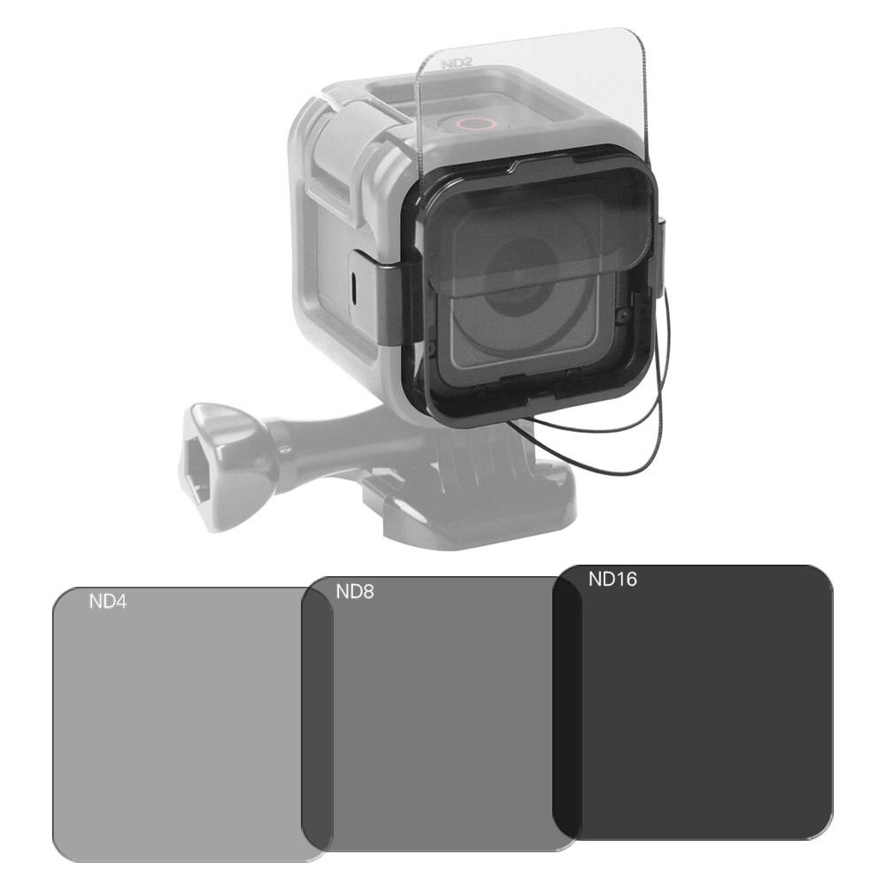 Andoer Square Lens Filter Protector Kit Set(ND2/ND4/ND8/ND16) for GoPro Hero4 Session w/ Filter Mounting Frame Holder