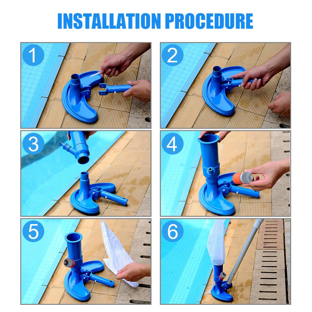 Tub SPA Cleaner Brush Swimming Pool Jet Vacuum Suction Head Cleaning Tools Swimming Portable Outdoor Elements