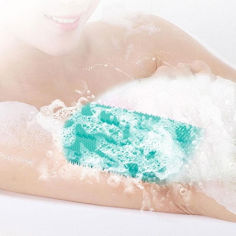Silicone Bath Towel Wipe Back Mud Peeled Body Massage Scrubbing Body Massage Shower Lengthened Scrubber Clean Skin Brush