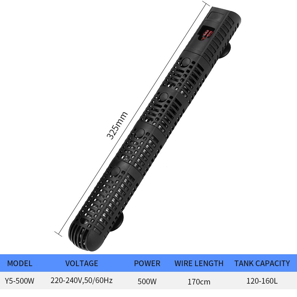 Heating Rod Heating Rod with Protective Shell Digital Temperature Display Temperature Adjustable Automatic Constant Temperature: Y5-300w
