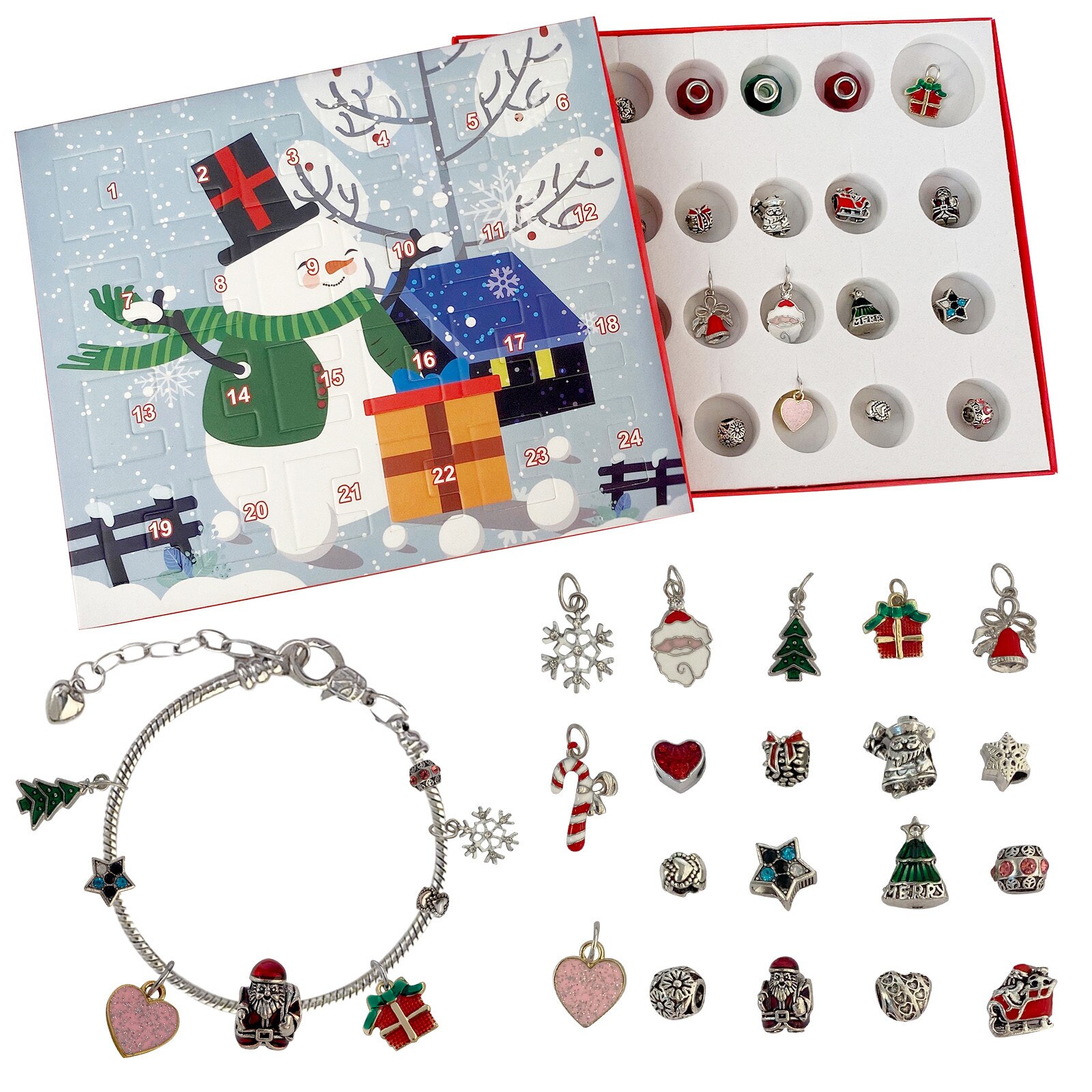 Christmas Advent Calendars Countdown Calendar With Bracelet 24 Days Diy