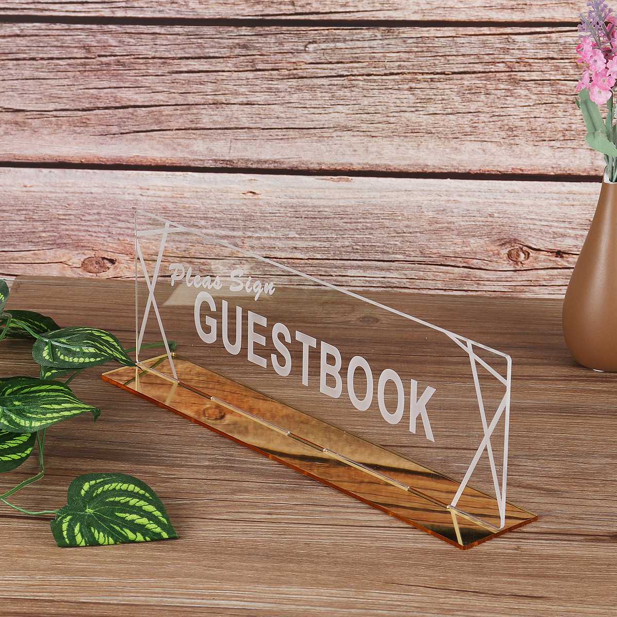 Acrylic Guest Book Memory Guest Book Sign With Base Guest Book Wedding Table Decoration Hochzeit decor
