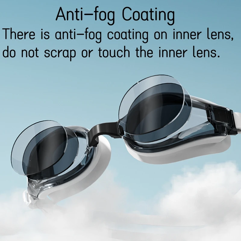 High-definition zwembril voor volwassen zwemuitrusting Waterdichte bril voor volwassenen Platte transparante duikbril