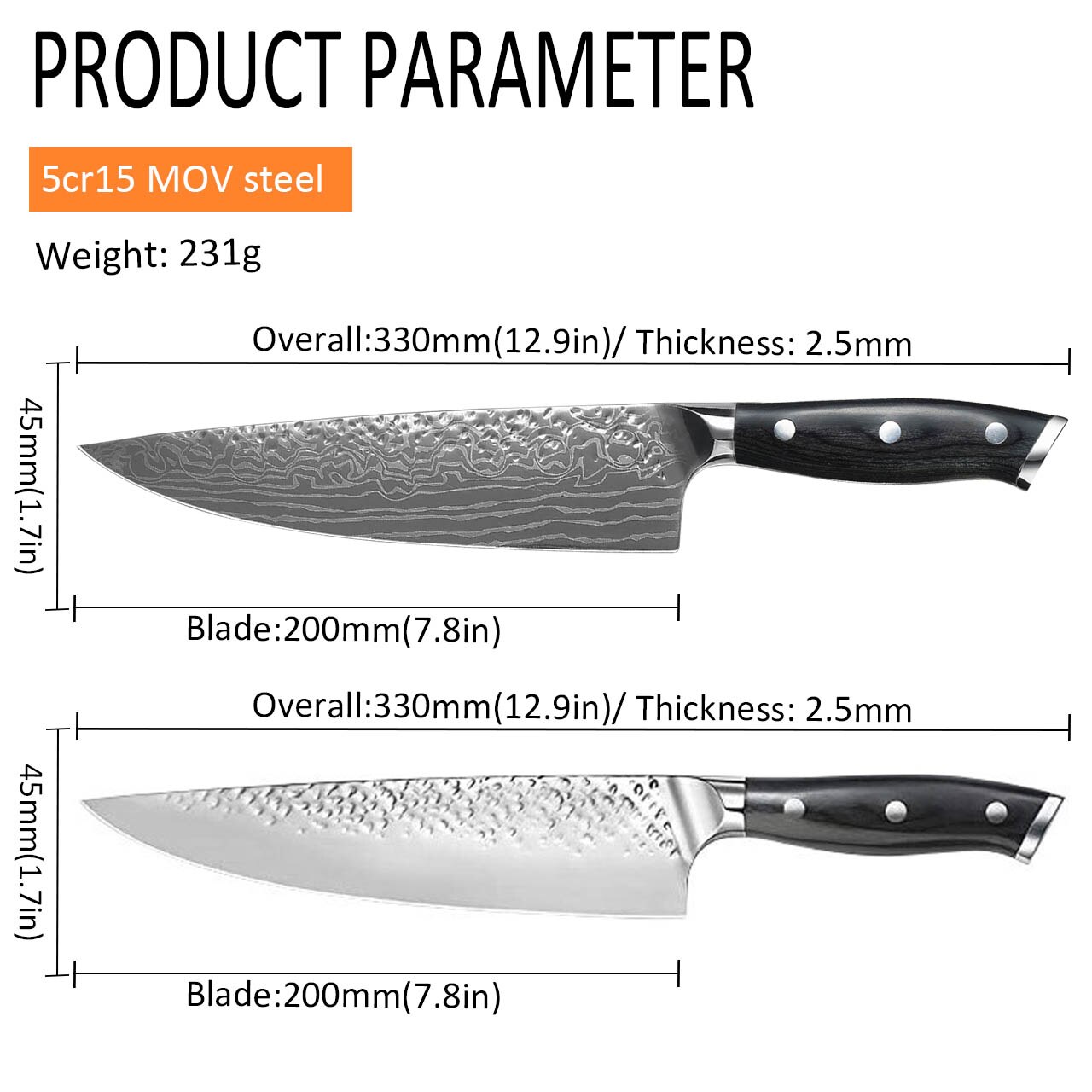 Damacus Chef Knife Ultra Sharp Chefs Knife 8 Inch High Carbon German Stainless Steel Forged Blade Kitchen Knife