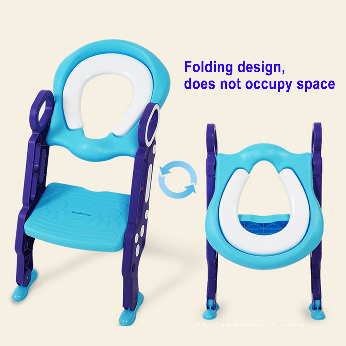 Baby Potty Toilet Training Seat With Stairs Folding Adjustable Toddlers WC Urinal Boys Girls Safe Soft Cushion Safety Chair