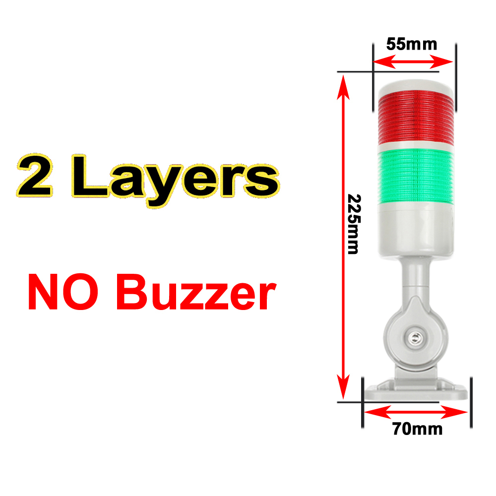 180 pila giratoria luz roja naranja ámbar verde luz de advertencia industrial para máquina CNC 24V CC 12V luz intermitente constante LED