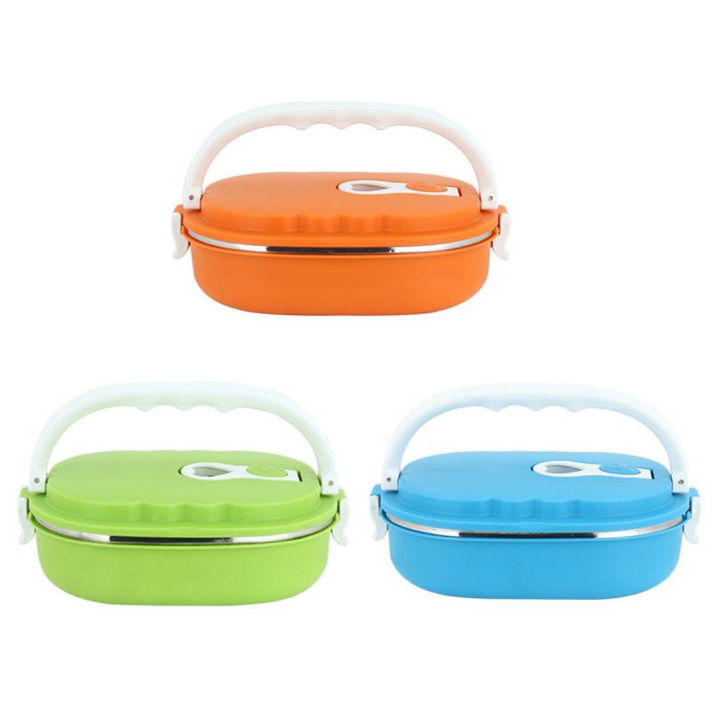 900Ml Lunch Box Servies Voedsel Opslag Container Kinderen Kids School Office Roestvrij Staal Draagbare Bento Box Keuken Cocina