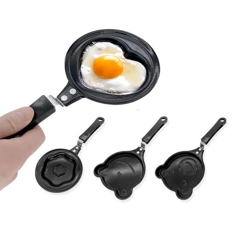 Mini Lovely Heart Shaped Pan Fried Egg Frying Pan Cook Pan Non-Stick Breakfast Skillet Love Omelette Pan