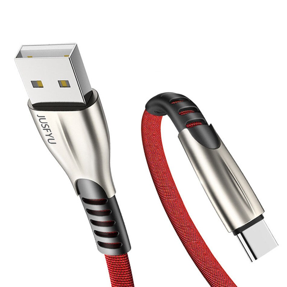 0.5 M 1 M 2 M 3 M 5A Usb Type C Kabel Voor Huawei P20 Lite Honor 10 9 pro 3.1 Snel Opladen Data Cord Telefoon Oplader Samsung S9 Redmi: Red / 1m