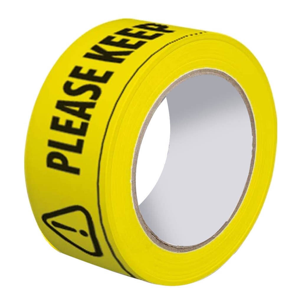 1 Roll Safety Warning Tape 2 Metre Apart Social Safe Distancing Floor Tape 33 m x 48mm Danger Remind DIY Tile Stickers: Default Title
