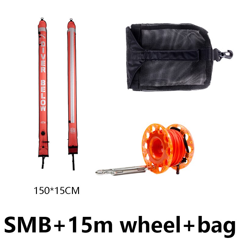 Buceo smb sumergible como rollo secreto combinación paquete equipo neto de la bolsa portátil de SMB buceo bolsa