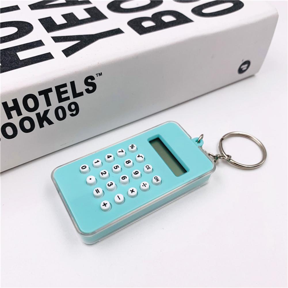 Mini Digital Calculator Kids Electronic Calculator with Keyring ABS Digital Display Pocket Calculator calculadora калькулятор