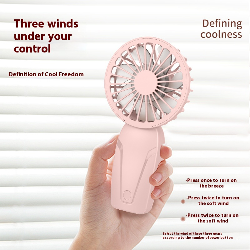Portable Handheld Small Fan ABS Lightweight Cute Appearance USB Rechargeable Mini Fan For On Go Cooling Portable Mini Pocket Fan