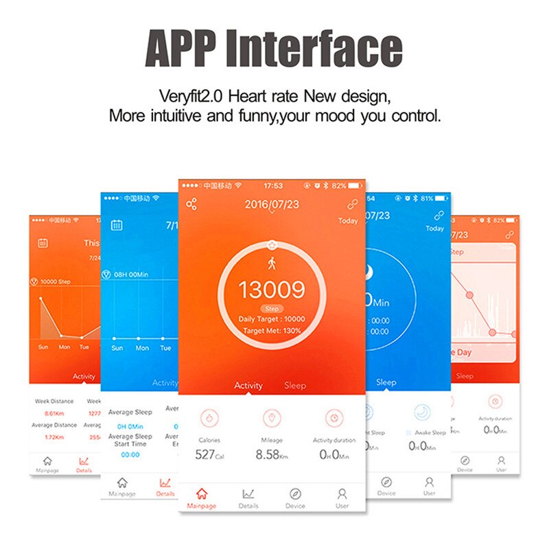 Lauf üSpund schrittzähler mit herz Bewertung Monitor Sport aktivität gerät schlaf überwachung für IOS Android