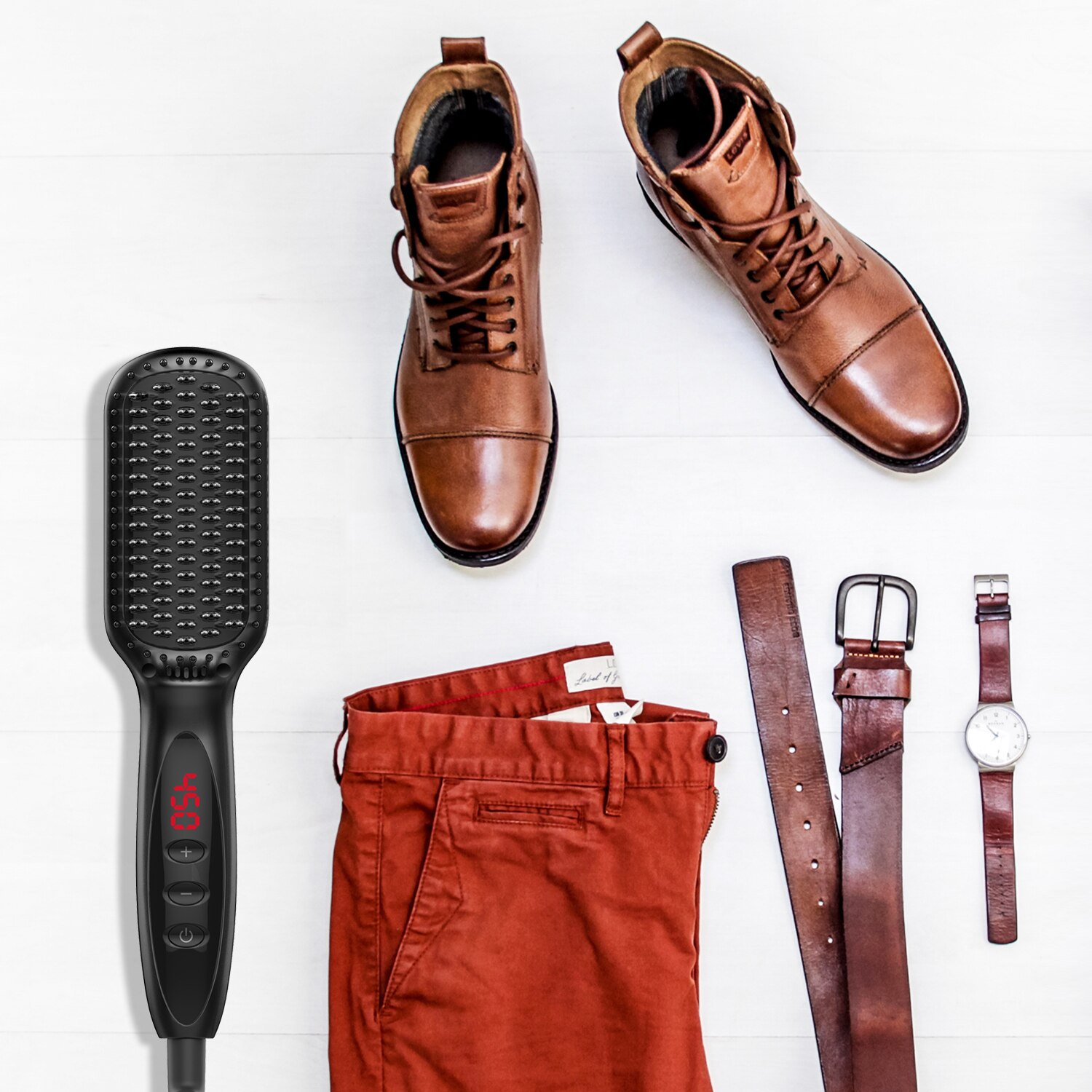 Hair Straightener Brush Fast Heating Fast Heating Men Beard Straightening Comb Electric Hair Straightener