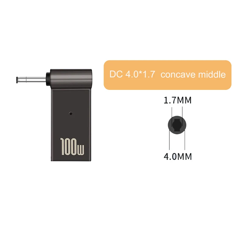​100W USB Type C Fast Charging Adapter Plug Connector Universal USB C Laptop Charger Converter for Dell Asus Hp Acer Lenovo: black