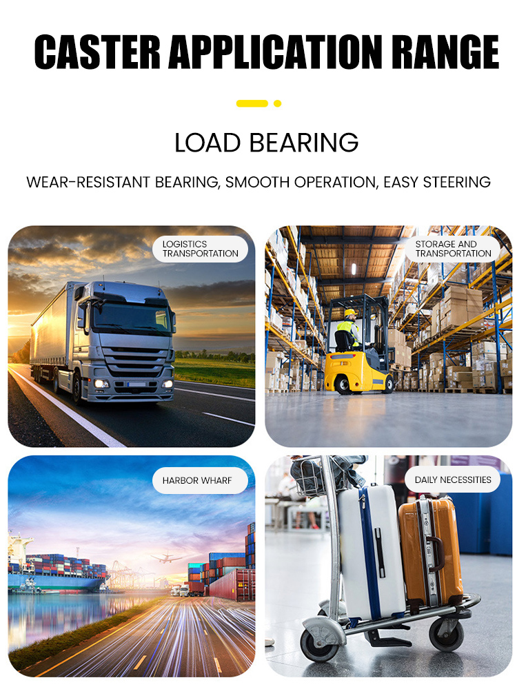 Caster Wheels 3/4/5inches Side Mount Small Rubber Furniture Castors Swivel Cartwheels for Trolley Cabinet