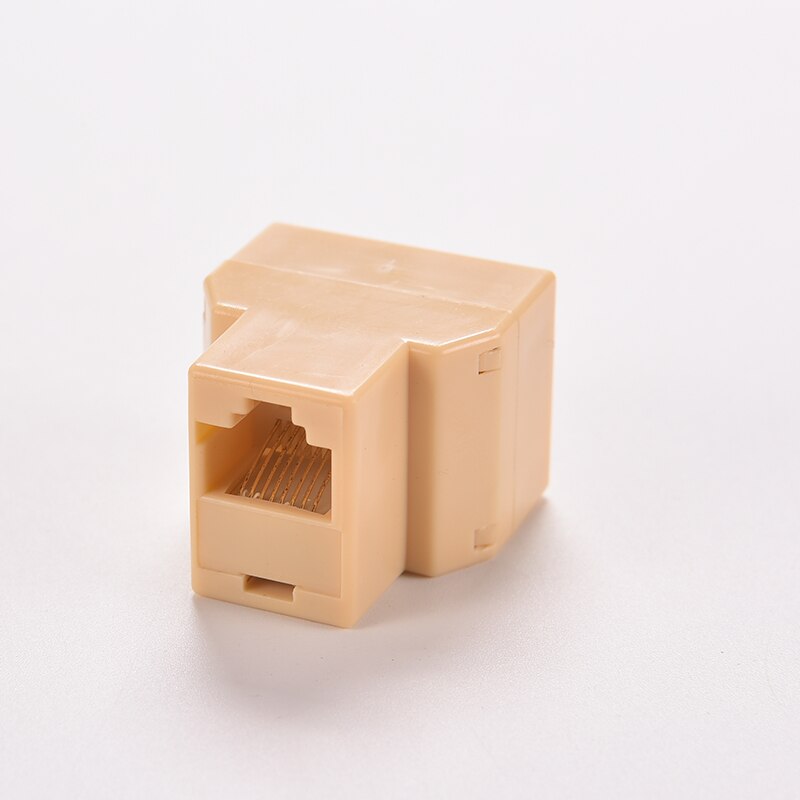 1pcs Socket Network Plug LAN Port 1 to 2 Socket Splitter Connector Adapter DZ517 RJ45 Coupler 8P8C Ethernet Cable Extender