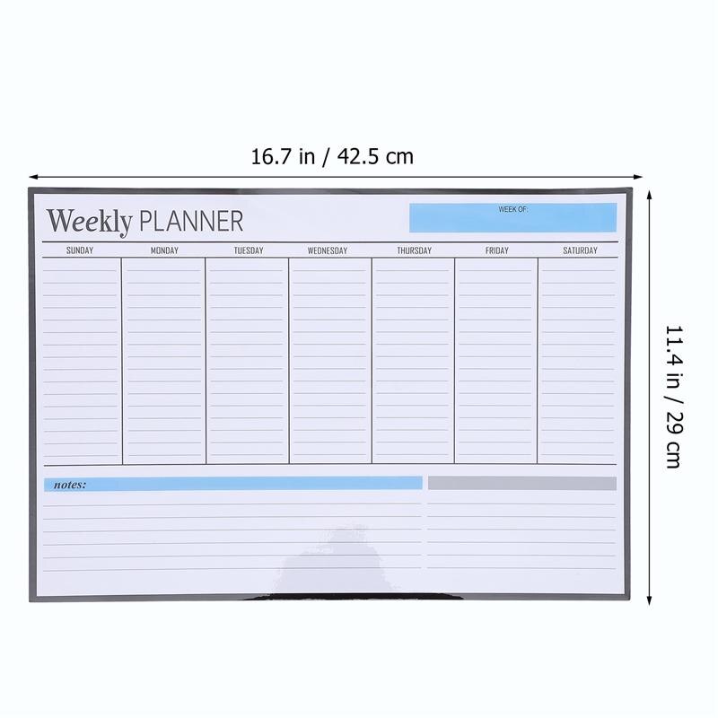 1Pc Schedule Board Practical Erasable Durable Weekly Plan Sticker Message Board for Home
