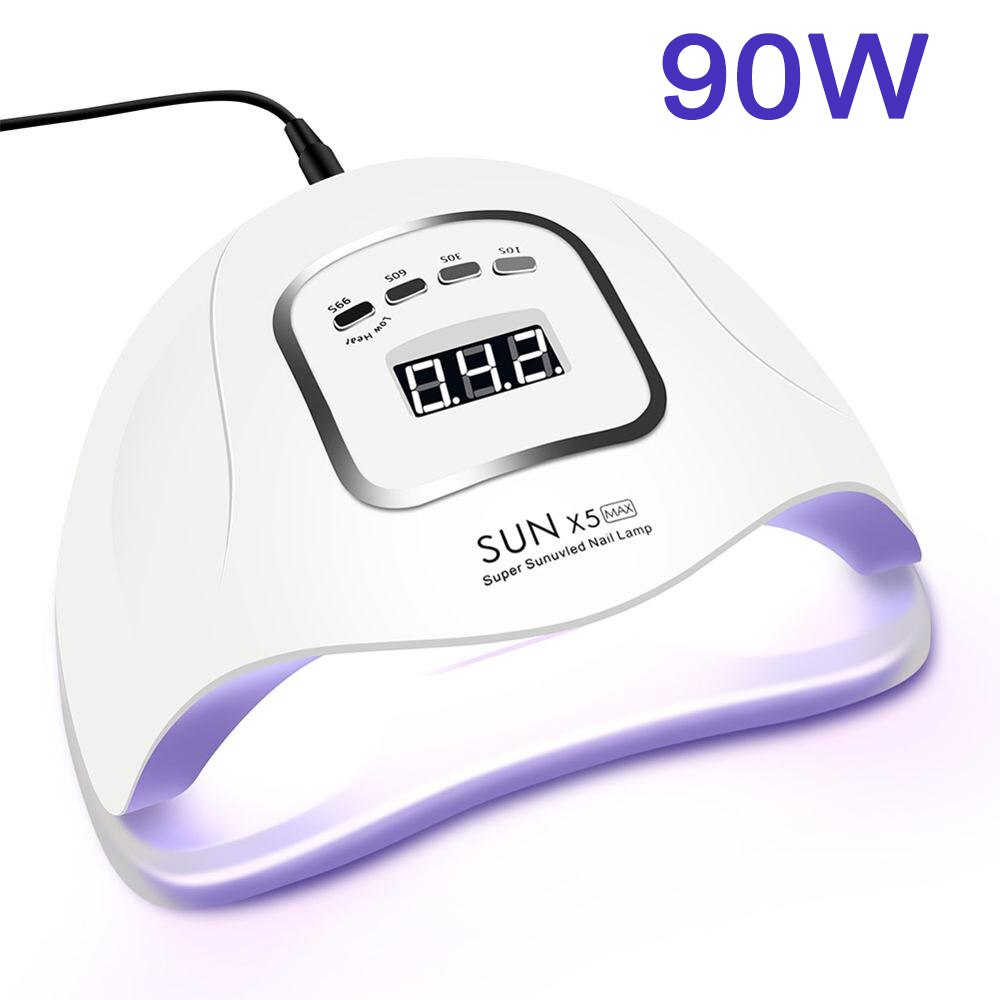 Uv lampe 72w ny 5 pro led neglelampe for manikyr tohåndslampe 36 stk led perler negletørker for herding av neglegel neglefilverktøy: Sunx 5 maks